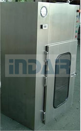 High Durability Stainless Steel Pass Box Wall / Floor Mounted Door With Viewing Glass